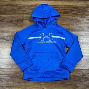 Under Armour Long Sleeve Hoodie Pullover Blue Sweater Size Youth Boys Size 6